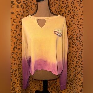 ReWorked Oversized Hand Dipped ‘Grand Tetons’ Long Sleeve Tee